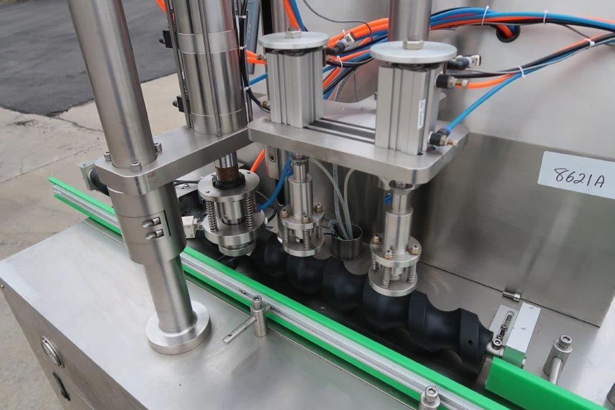 Used JRSEA Two Head Aerosol Filling Machine with Crimping Head