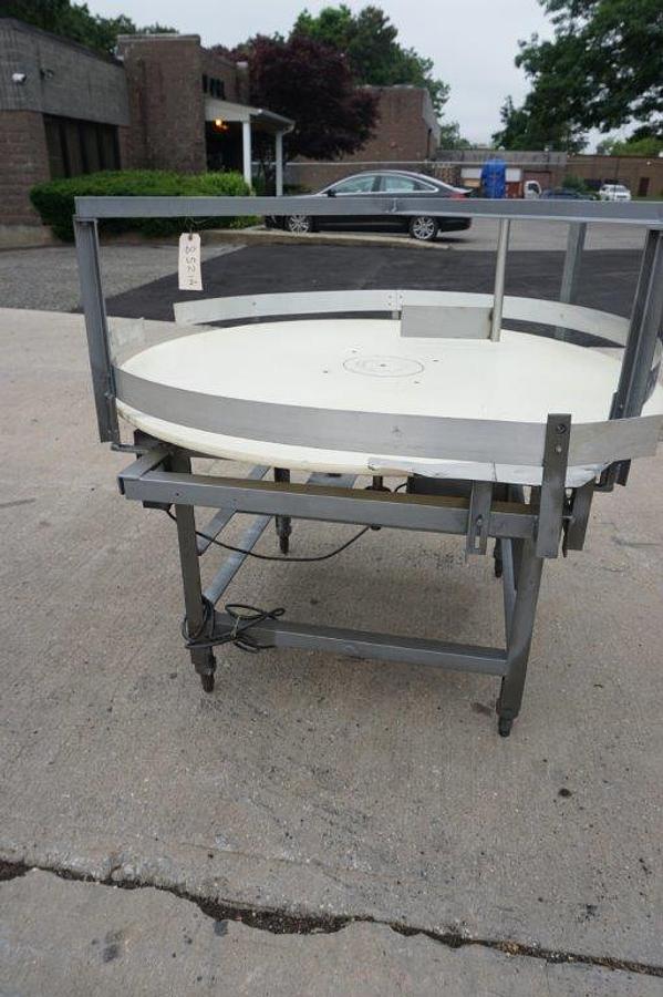 Used 60 Inch Diameter Rotary Unscrambling/Accumulating table, Variable Speed