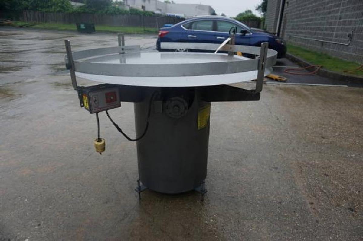 Used 48 In. Diameter Kaps All Rotary Unscrambling/Accumulating Table, Variable Speed