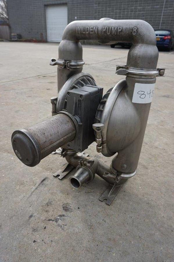 Used Wilden M8 Air Operated Double Diaphragm Pump, 316 SS