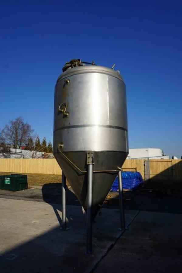 Used 1,500 Gallon Jacketed Cone Bottom Tanks, 316 Stainless Steel (2)