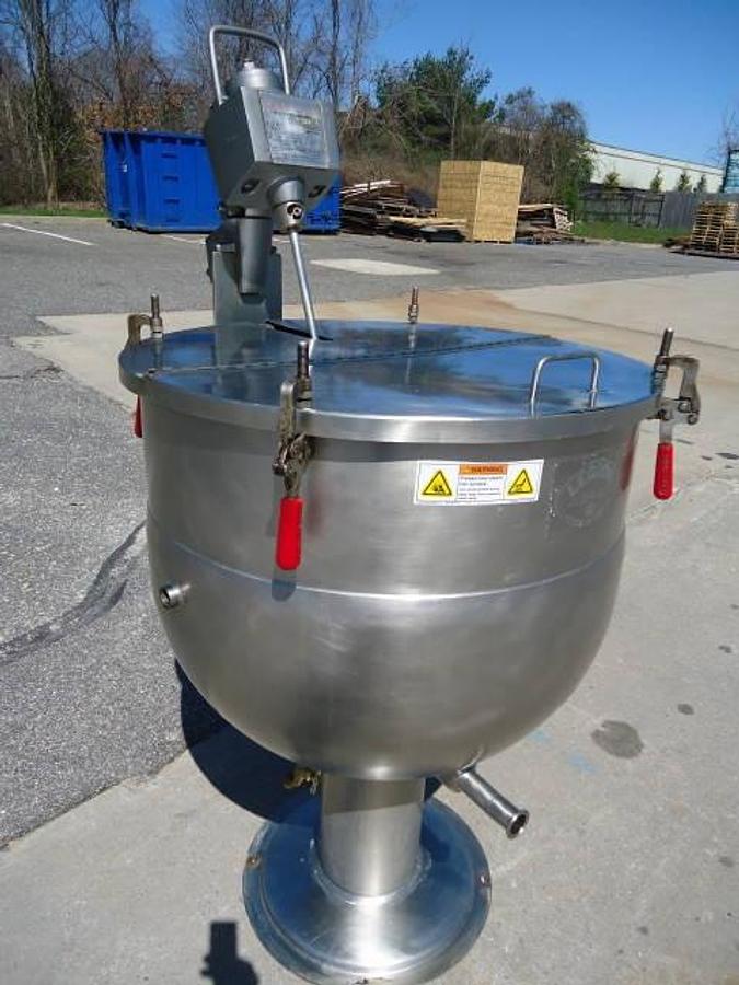 Used 60 Gallon Legion 316 Stainless Steel Jacketed Kettle With Lightnin Agitator