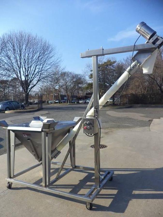 Used Flexicon 4 In. Diameter Stainless Steel Flexible Screw Feeder/Conveyor, Portable