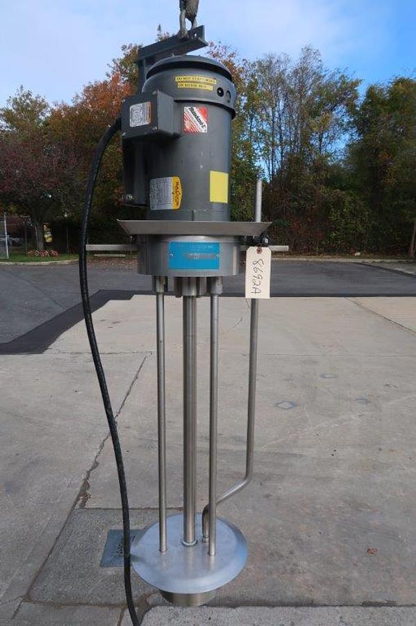 Used Arde Barinco CJ-50-1 Stainless “Drop-in” Homogenizing Mixer, 5 HP,  Variable Speed