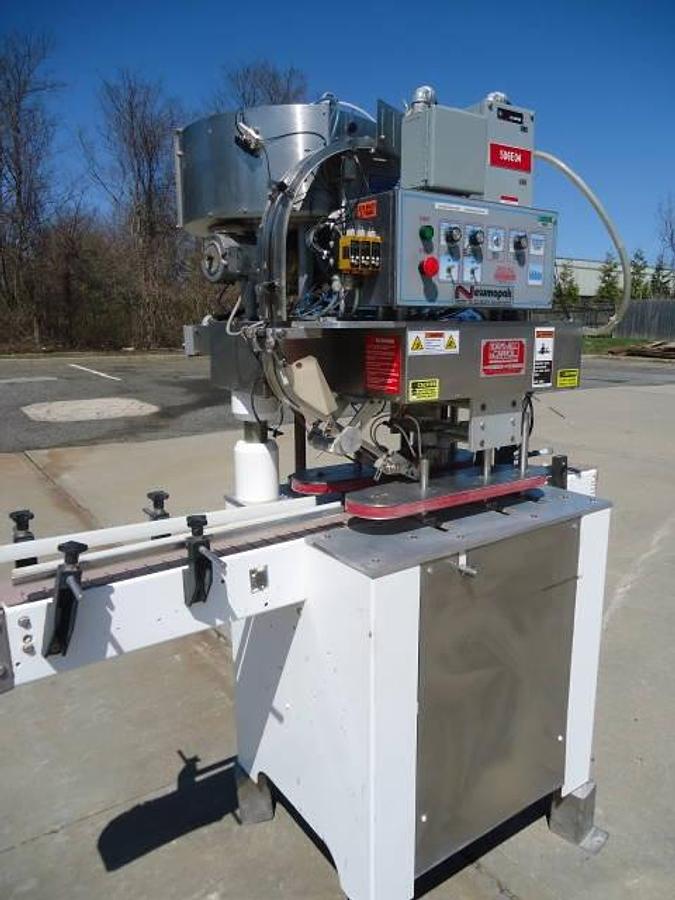 Used Kaps-All Model “B” Automatic “Snap Cap”/lidding Machine