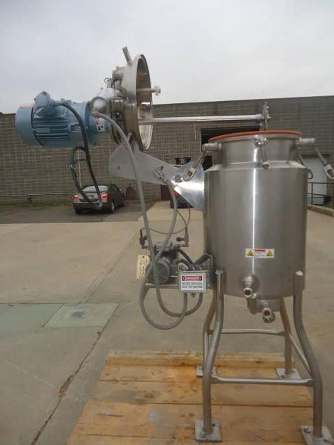 Used 40 Gallon Sfi 316 Stainless Steel Jacketed Vacuum Pressure Vessel, Disperser Agitation