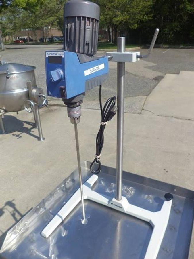 Used IKA tabletop lab high speed homogenizing mixer, RW20D-S1