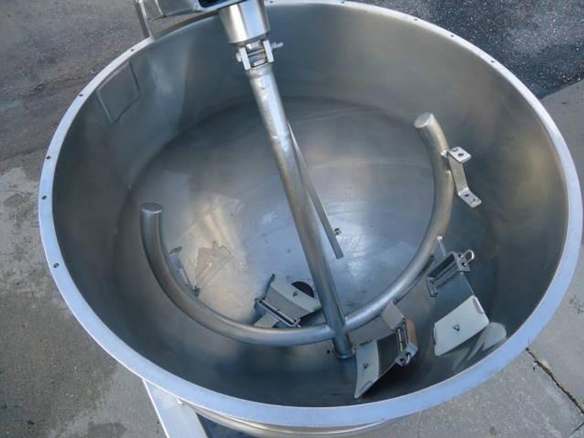 Used 150 Gallon Groen Ina/2 Jacketed Inclined Agitated Kettle, 316 Stainless