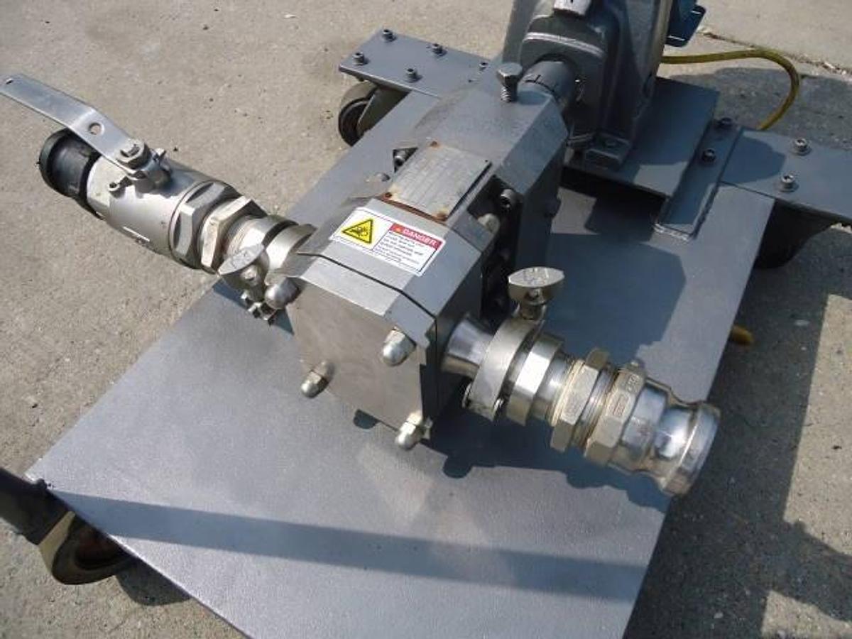 Used Albin 1.5 inch x 1.5 inch positive displacement gear pump, single phase
