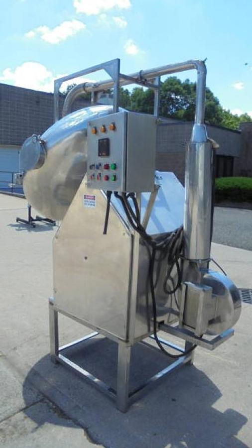 Used 48 In. Diameter Stainless Steel Coating Pan With Blower, All Stainless