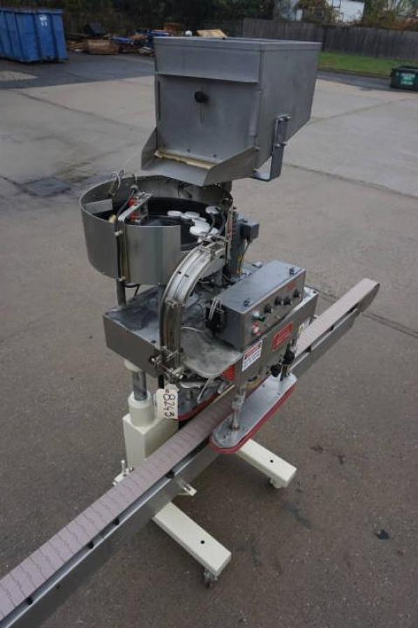 Used Kaps-All G-E Four Spindle Screw Capping Machine, 80 Per Minute