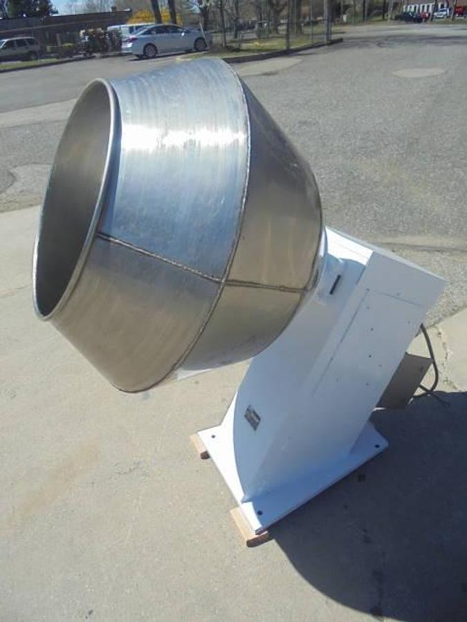 Used 36 Inch Diameter Stainless Steel Coating Pan, 1 HP Motor