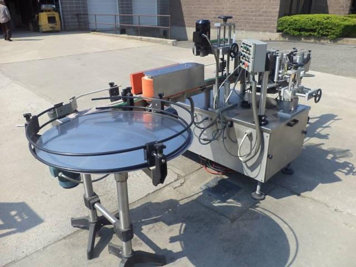 Used Tirelli “Delta 1” Automatic Pressure Sensitive Spot/Wraparound Labeler, with Coder