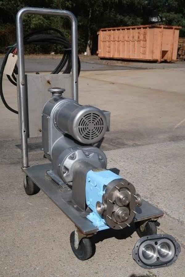Used Waukesha 15 SS Positive Displacement Pump, Portable