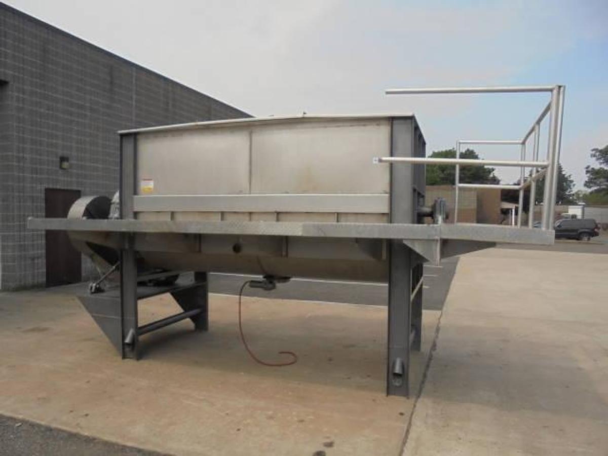 Used 200 Cu.Ft. Stainless Steel Double Ribbon Blender, 40 HP