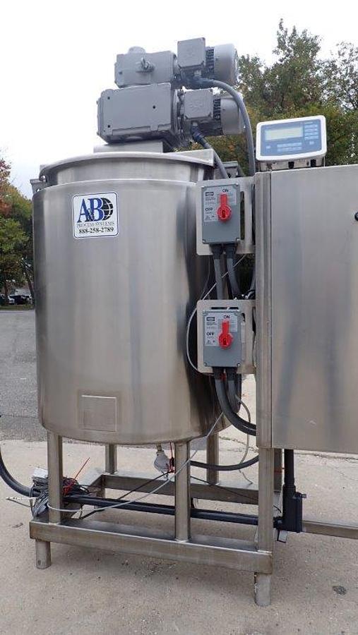 Used A & B Process 100 Gal Dual Action 316L Scraper Kettle, 150 PSI Jacket