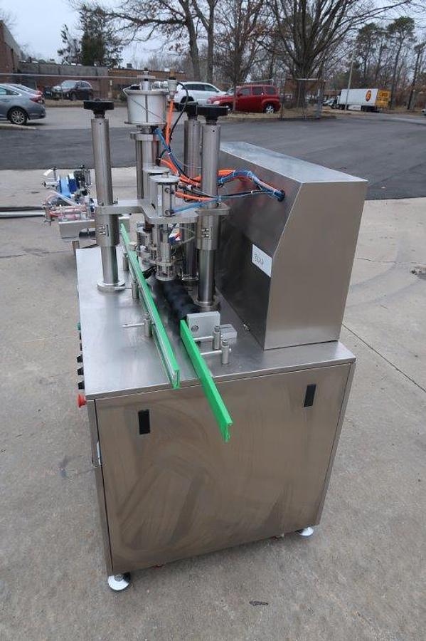Used JRSEA Two Head Aerosol Filling Machine with Crimping Head