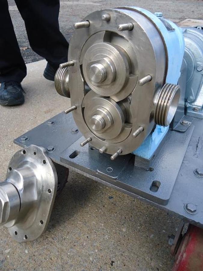 Used Waukesha Size 10 Stainless Steel Positive Displacement Pump, Portable—