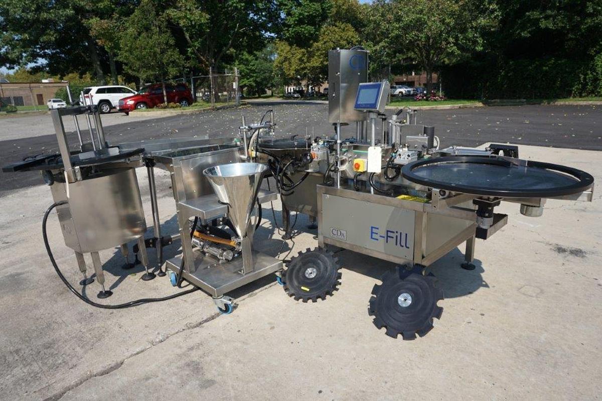 Used CDA Monoblock E-Filling , Capping and Labeling Machine, Manufactured 2017