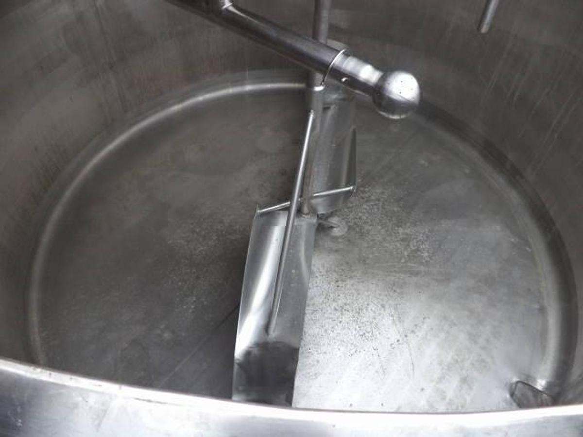 Used 600 Gallon Cherry Burrell Stainless Steel Mix Tank, 100 PSI Jacket