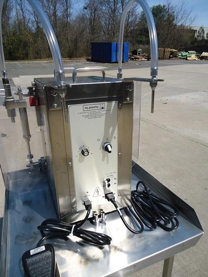 Used Filamatic DAB-5 Twin Head Piston Filler, Like New