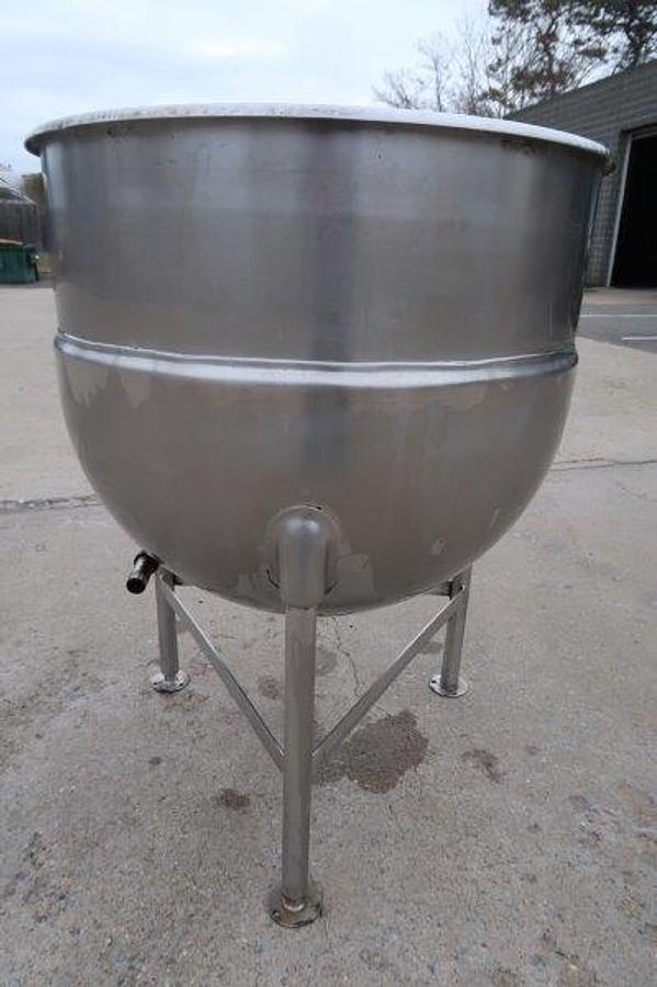 Used 60 Gallon Stainless Jacketed Hemispherical Kettle