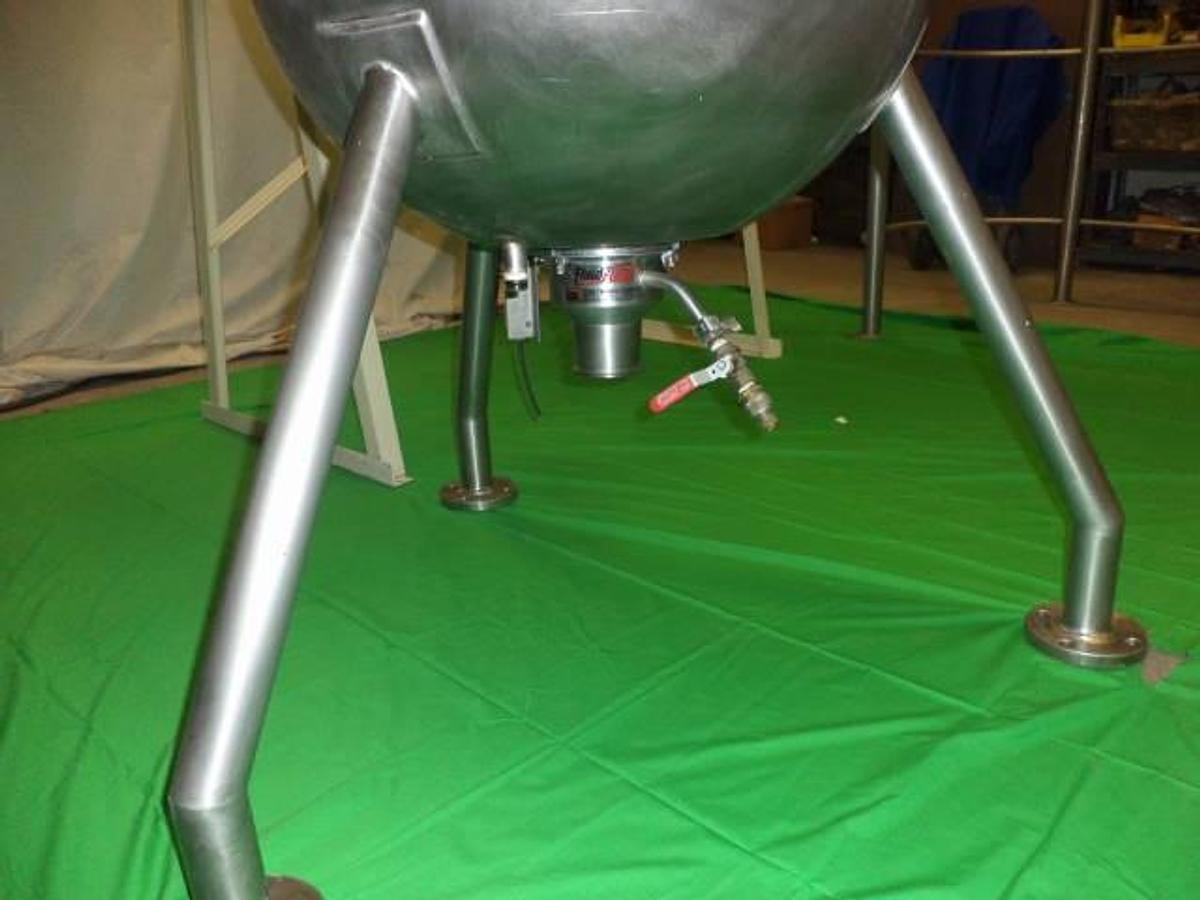 Used 50 Gallon Lee Jacketed Vacuum Agitated Kettle, 316 Stainless Steel