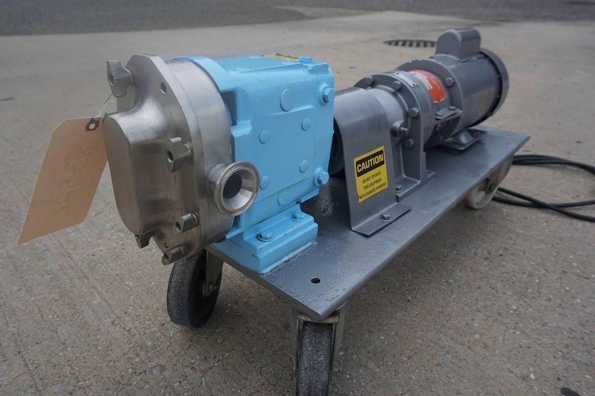 Used Waukesha Size 15 SS Positive Displacement Pump, Portable