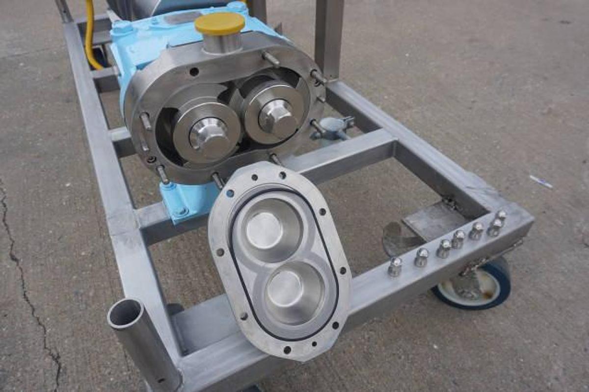 Used Waukesha 030U2 Stainless Steel Positive Displacement Pump, Variable Speed