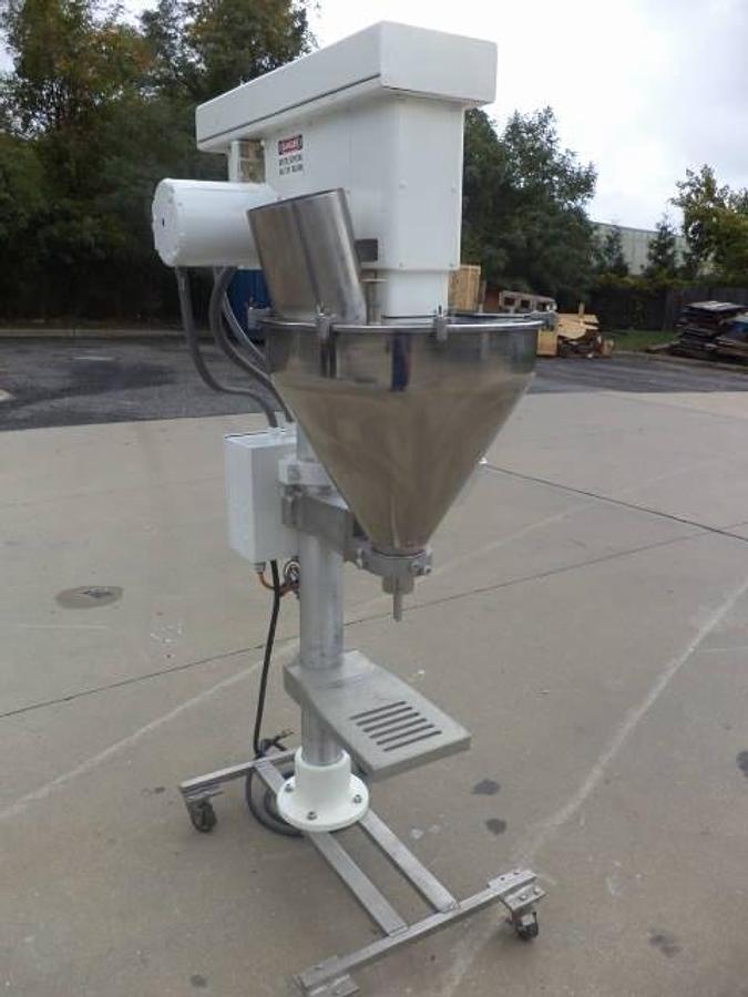 Used Mateer  Single Auger Powder Filler, Agitated Hopper