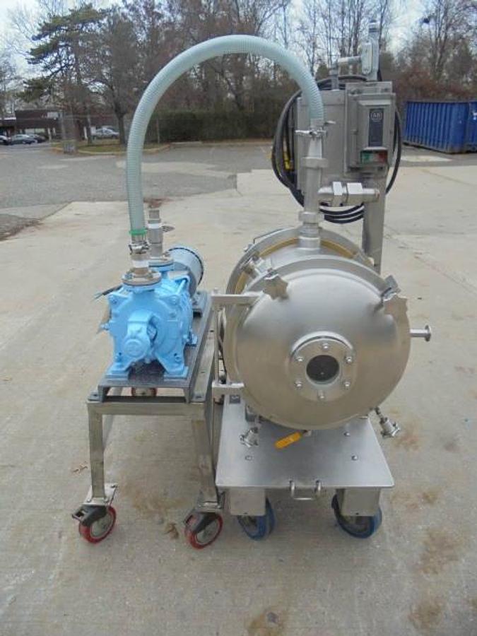 Used Cornell D16 Stainless Steel Sanitary Versator, 4B Finish with Vacuum Pump