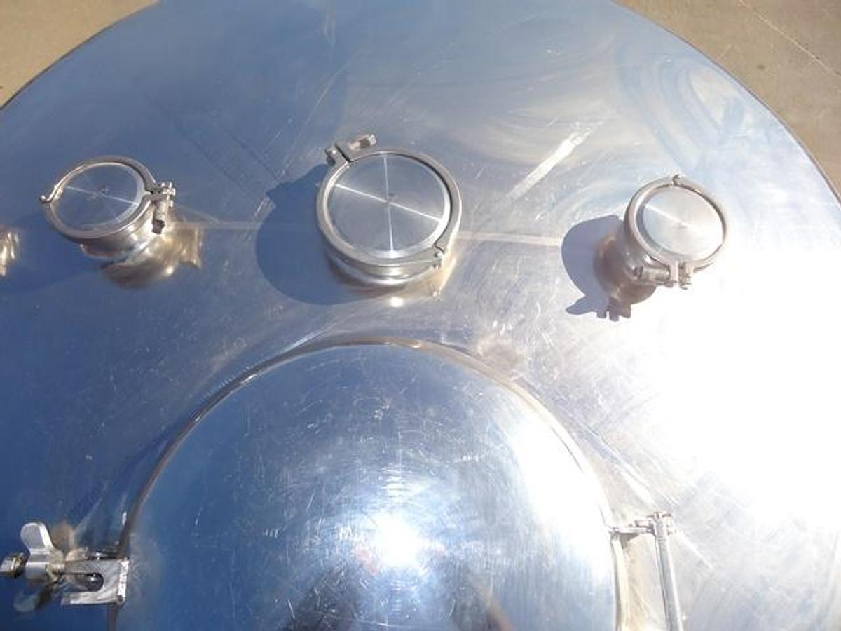 Used 450 Gallon DCI Type 316 Stainless Steel Cone Bottom Portable Tank
