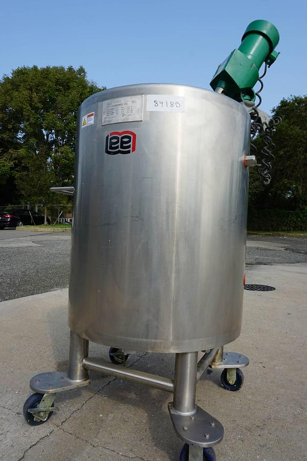 Used Lee 100 Gallon Type 316 Stainless Steel Jacketed Mix Tank