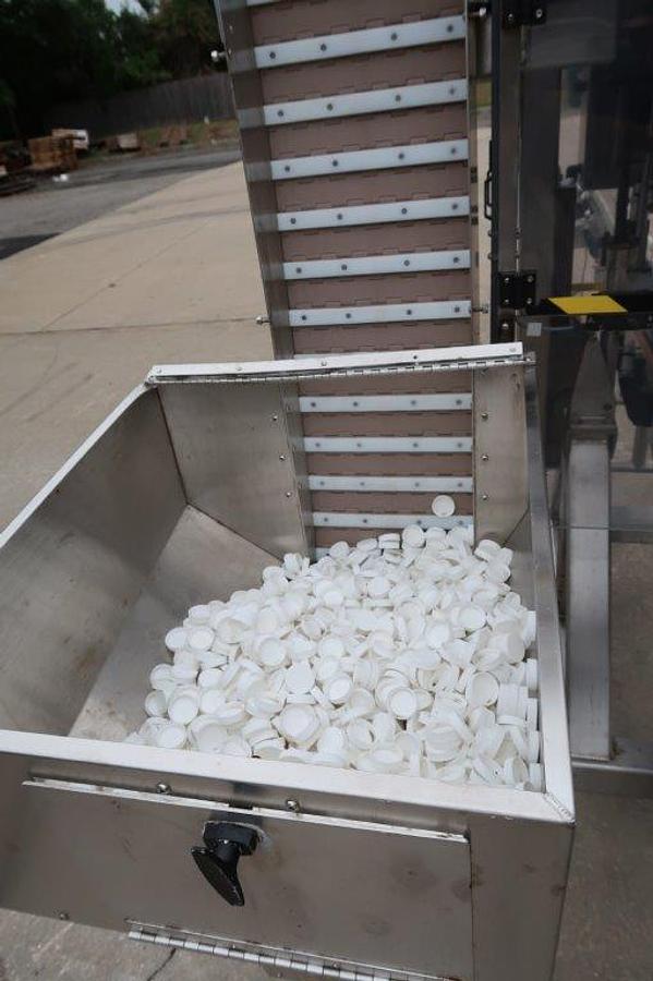 Used Filling Equipment Co. Six (6) Spindle Inline Automatic Screw Capping Machine, 120 PM