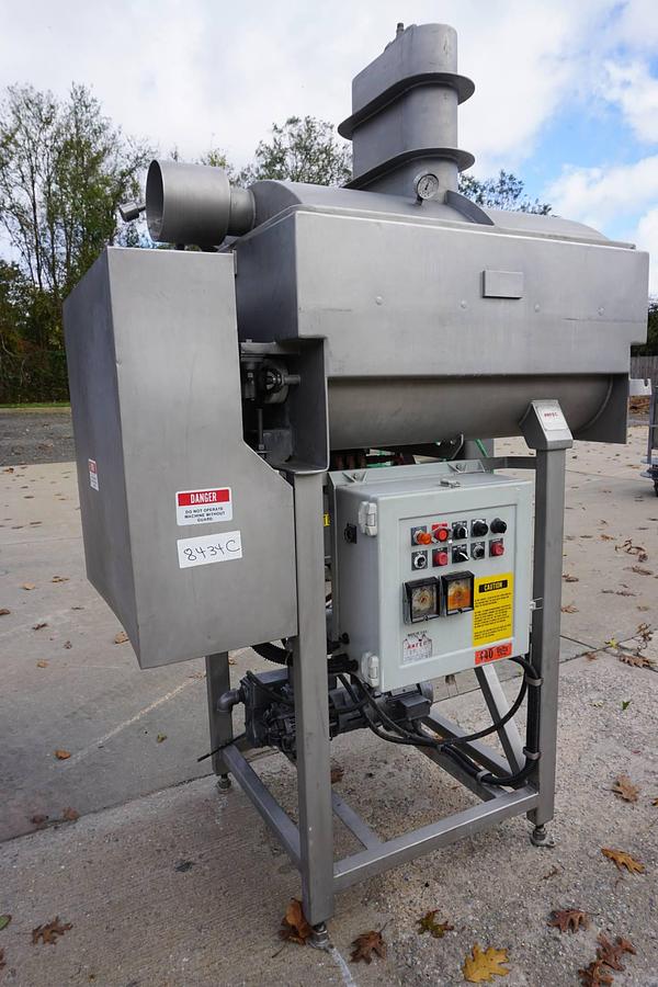 Used Amfec Model 510 Dual Shaft Vacuum Ribbon Blender, 500 Lb. Capacity