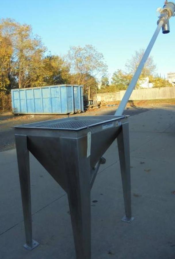 Used Spiroflow Orthos Flexible Screw Conveyor/Feeder, 12 Ft. Long Stainless Screw