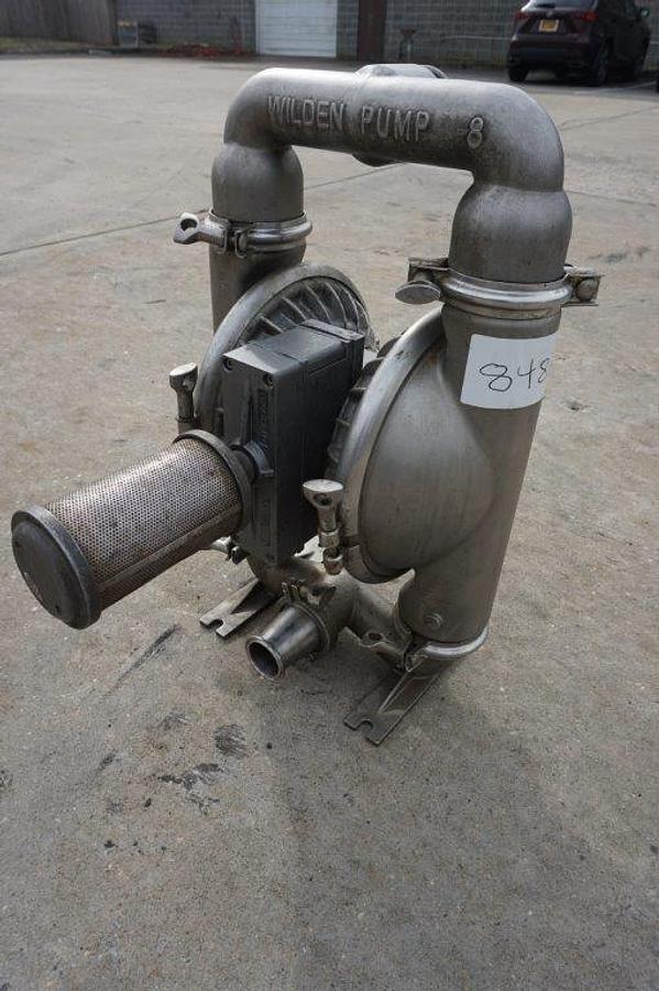 Used Wilden M8 Air Operated Double Diaphragm Pump, 316 SS