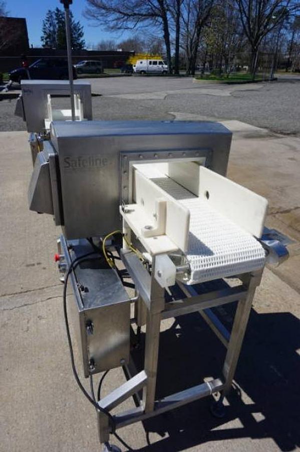 Used Safeline 11-3/4 In. X 5-7/8 In. Stainless Steel Conveyorized Metal Detector