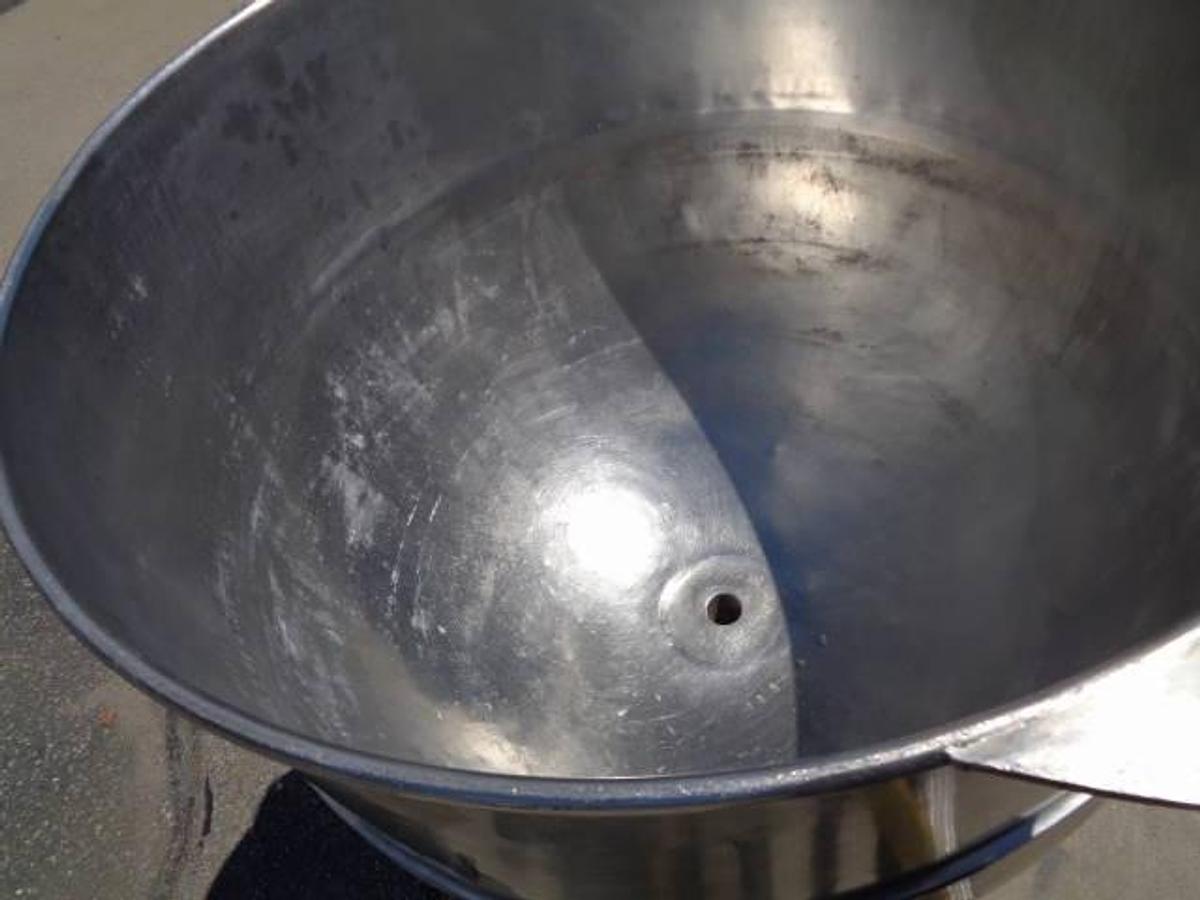 Used 100 Gallon Groen Stainless Steel Hemispherical Kettle, 80 PSI Jacket