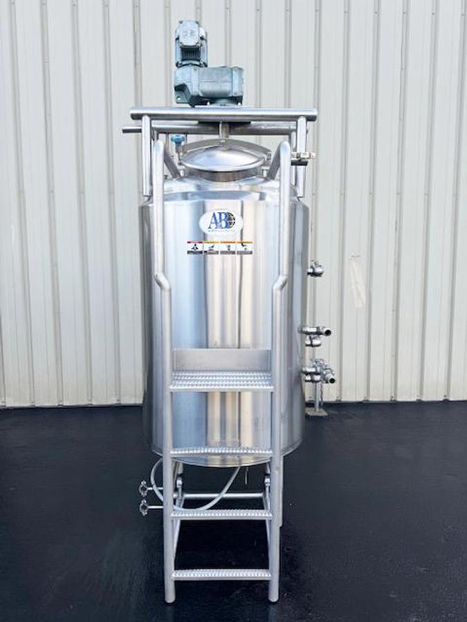 Used A&B Process 250 Gal Sanitary Jacketed Tank, Scraper, 316L