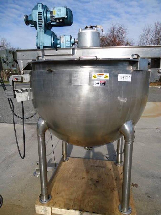 Used 300 Gallon Hamilton Stainless Double Motion Kettle, 125 Psi Jacket