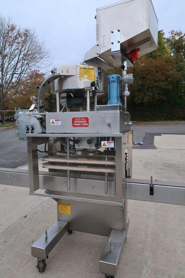 Used Kaps-All E4-X Four Spindle Explosion Proof Capper, Single phase