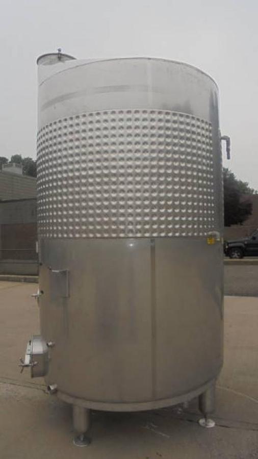 Used 1,980 Gal Criveller Stainless Steel Dimple Jacketed Vertical Sanitary Tank