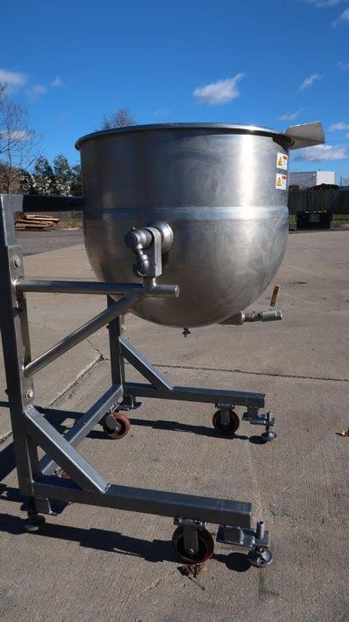 Used 80 Gallon Legion Stainless Steel Jacketed Tilt Kettle, Portable
