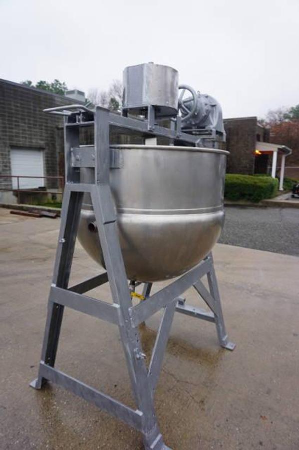 Used 150 Gallon Lee Stainless Steel Double Motion Jacketed Kettle
