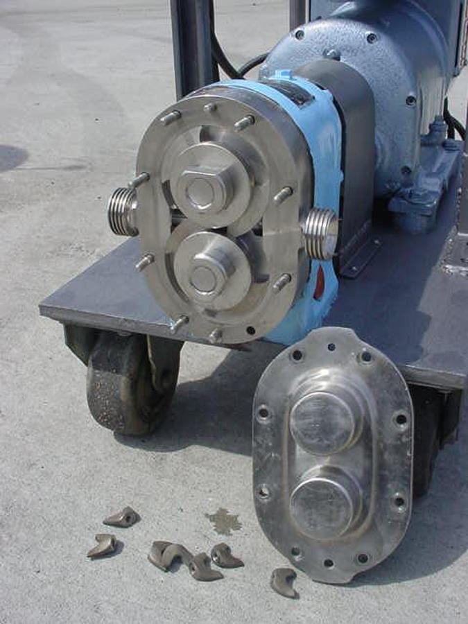 Used Waukesha Size 3 Ss Positive Displacement Pump, With Varidrive