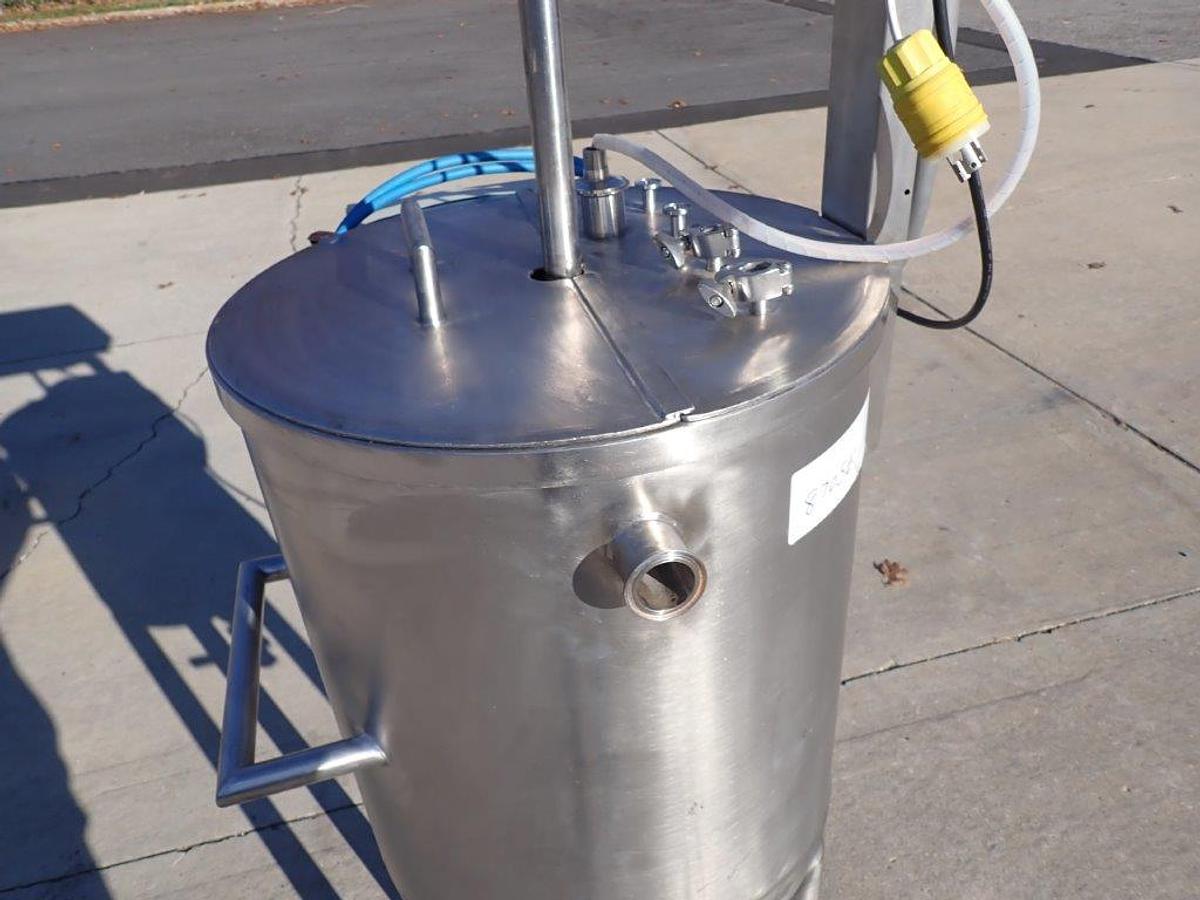 Used 30 Gallon Laborall  316 Stainless Vertical Mix Tank, Portable