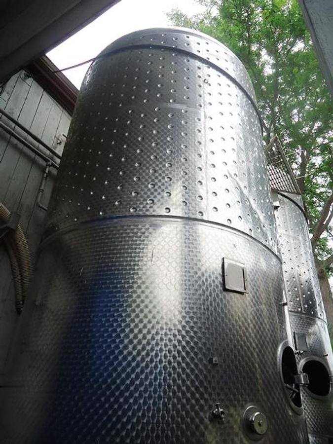 Used 2,700 Gallon Stainless Steel Dimpled Jacketed Closed Vertical Tank