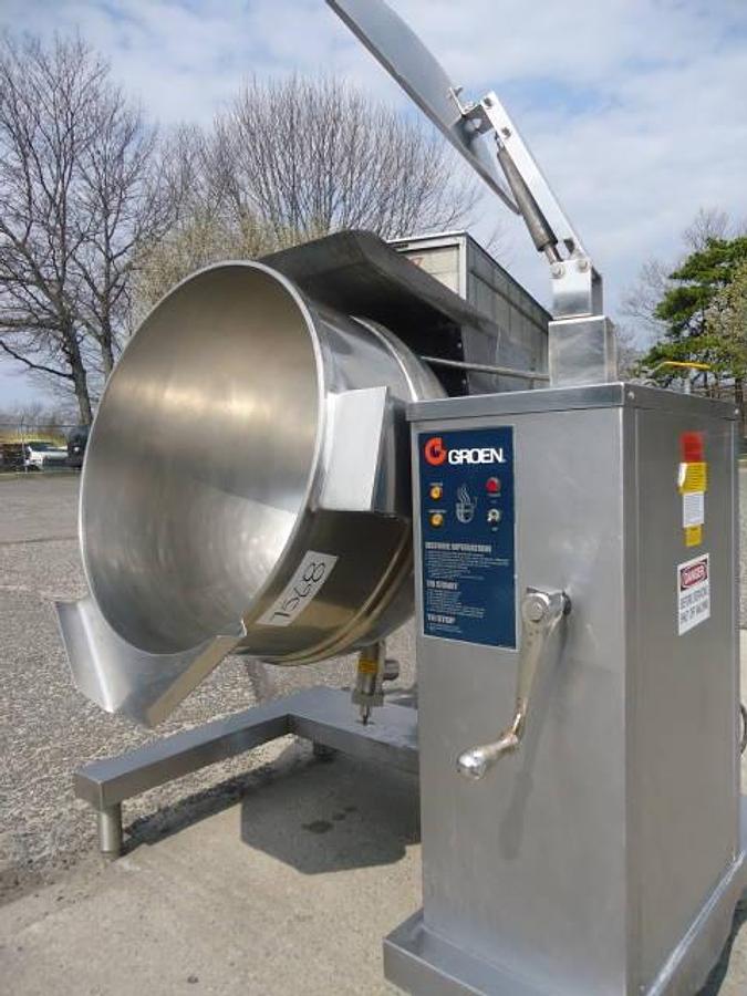 Used 40 Gallon Groen Stainless Steel Self-Contained Gas-Fired Kettle