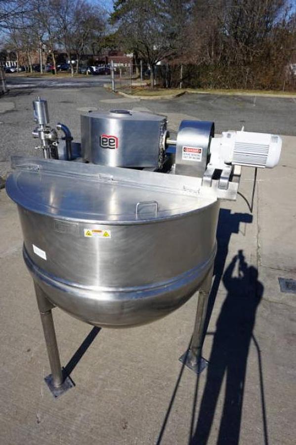 Used 500 Gallon Lee 316 Stainless Double Motion Kettle, 125 PSI Jacket